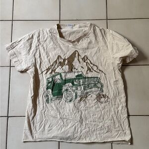 Men's Beige Graphic T-Shirt